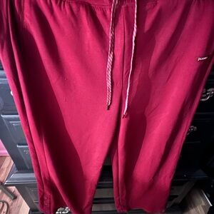 Jaanuu Burgundy Wine Wide Leg Scrub Pants 2XL